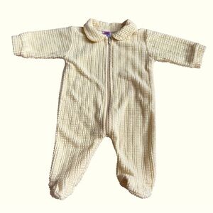 Coney Island Yellow Pajama Sleeper Footed Zippy Baby Boy Girl 6-9M
